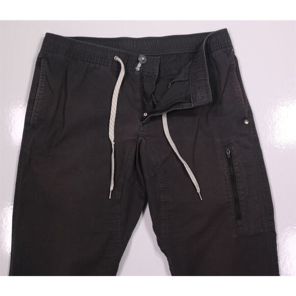 Vuori Gray Ripstop Cotton Gray Flat Front DuraTerra Drawstring Pants Small - Picture 5 of 5